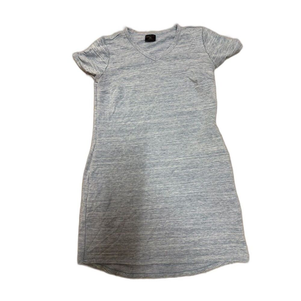 Women’s Light Blue Heather V-Neck Midi Dress